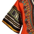 thumbnail image 3 of Women Short Sleeve Summer Traditional African Dresses Africa Style Mini Dress Dashiki Cocktail Dress - Orange, as described, 3 of 6