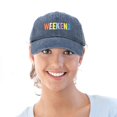 thumbnail image 5 of DALIX Weekend Baseball Cap Embroidered Hat in Washed Navy Blue, 5 of 6