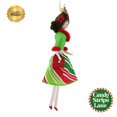 thumbnail image 3 of Santa Land 6.50In Bree In Green & Red Candy Striped Short Skirt, Glass, Dames Of Candy Stripe Lane Ladies Shopper Italian Italy 23D1020, 3 of 3