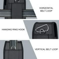 thumbnail image 4 of Cell Phone Pouch Nylon Belt Holster Case Compatible with iPhone 15, 15 Pro, 14 Pro, 14, 12, 12 Pro, 11, 11 Pro, 13, 13 Pro, XR, Samsung Galaxy S20 S21 S22 S23 S10 S9, Black – L, 4 of 8