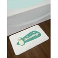 thumbnail image 2 of Bowling Bath Mat, Vintage Design in Traditional American Style Hobby Fun Sports Theme, Non-Slip Plush Mat Bathroom Kitchen Laundry Room Decor, 29.5 X 17.5 Inches, Seafoam Cream and Rust, Ambesonne, 2 of 2