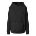 thumbnail image 5 of vigerakr Women Hoodie Sweatshirt Sexy Back See Through Mesh Pullover Long Sleeve Backless Top with Pocket (Black, XL), 5 of 8