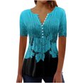 thumbnail image 1 of Pompotops T-shirt Mode Décontracté Imprimé Col Rond Manches Courtes Ample Blouse Chandail Liquidation, 1 of 3
