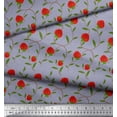 thumbnail image 3 of Soimoi Cotton Duck Fabric Leaves & Strawberry Fruits Fabric Prints By Yard 42 Inch Wide, 3 of 3