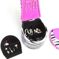 thumbnail image 2 of ORE International 9" Tall Display Jewelry Box with Hooks, High Heel Shoe Design, Zebra Print, 2 of 4