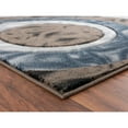 thumbnail image 3 of MDA Home Orelsi Blue/Brown Contemporary Polypropylene Area Rug - 5'2" x 7'5", 3 of 5