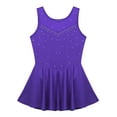 thumbnail image 3 of ranrann Kids Girls Ballet Dance Leotard Dress Sleeveless Figure Ice Skating Performance Violet 16, 3 of 7