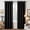 Black, variant on White Curtains 63 Inches Long 2 Panels Set, Thermal Insulated Long Drapes 2 Burg, Room Darkening Grommet Curtains for Living Room Bedroom Window (W42 x L63 Inch, Greyish White)