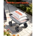 thumbnail image 2 of VEVOR Garden Dump Cart, 400 lbs Poly Dump Cart, Garden Carts Dumps Wagon with 90° Quick-Dumps Mechanism, 180° Swivel Wheels, 270° Flexible Rotating Bearings, Yard Wagon for Plants, Soil, Crops, 2 of 9