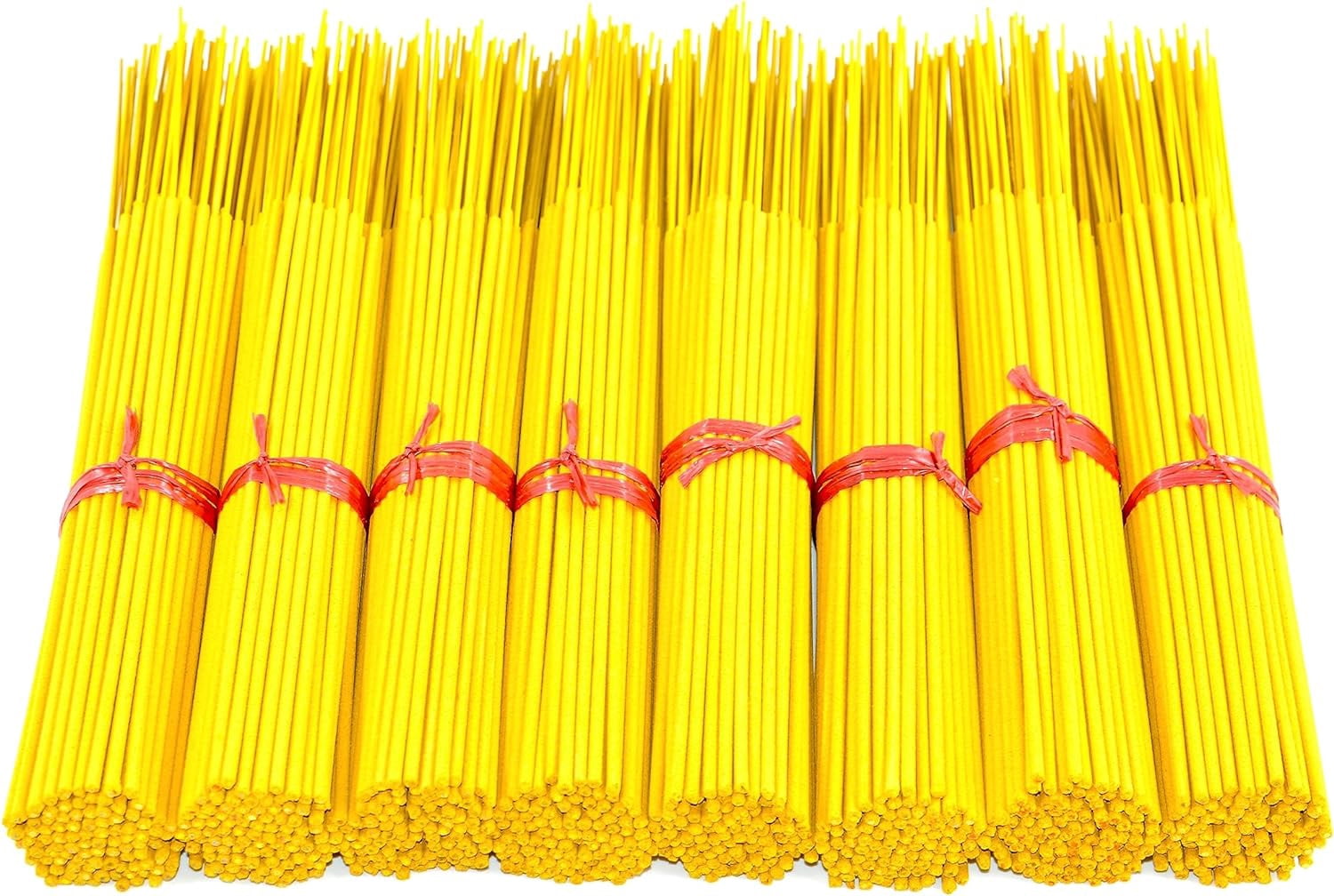 10000 Unscented (Yellow) Incense Sticks 11" Bulk Wholesale - 100% Natural Joss and Bamboo Punk Blanks - Great for DIY Aromatherapy Incense Making.