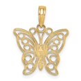 thumbnail image 6 of Auriga Fine Jewelry 14K Yellow Gold Cut-out Butterfly Large Pendant for Women, 6 of 6