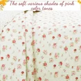 thumbnail image 3 of Cozy Line Home Fashions Floral Pink Rose Garden 3-Piece Quilt Bedding Set, King, 3 of 5