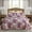 Light Purple Flowers, variant on JML Quilt Set 3-Piece Queen Size, Soft Reversible 1 Quilt & 2 Shams Bedspread Coverlet Set,Beige Floral