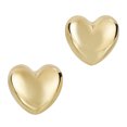 thumbnail image 1 of 14k Gold Shiny Puff Heart Shape Stud Earrings 7 x 8mm, 1 of 1