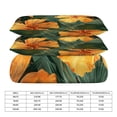 thumbnail image 2 of 3 Pcs Soft Bedding Set, Includes 1 Duvet Cover with Zipper And 2 Pillow,Shams Hawaiian Hibiscus Garden Orange Flowers King(102"×90"), 2 of 8