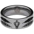 thumbnail image 2 of Wolf Skull and Feathers Tungsten Carbide Ring, 2 of 9