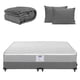 thumbnail image 1 of Colchón King Size Premier + Box Base Cama Gris + Almoahdas 2 Pack + Edredón Homy, 1 of 8