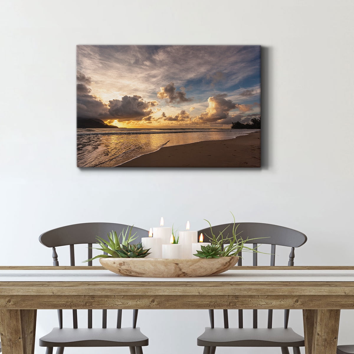 Wexford Home Sunset in Hanalei Bay Premium Gallery Wrapped Canvas, 12" x 18" - Ready to Hang