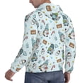 thumbnail image 6 of Honeii Winter Wonderland Light Blue Pattern Mens Hoodies Men's Loose Sleeve Sweatshirt,Pullover Hooded Sweatshirt for Men,Essentials Hoodie-3X-Large, 6 of 7