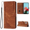 thumbnail image 1 of Feishell for Samsung Galaxy A13 4G Flip Wallet Phone Case,Durable PU Leather Flip Kickstand Shockproof TPU Inner Shell Magnetic Clasp Folio Card Pocket Phone Case with Wrist Strap,Brown, 1 of 12