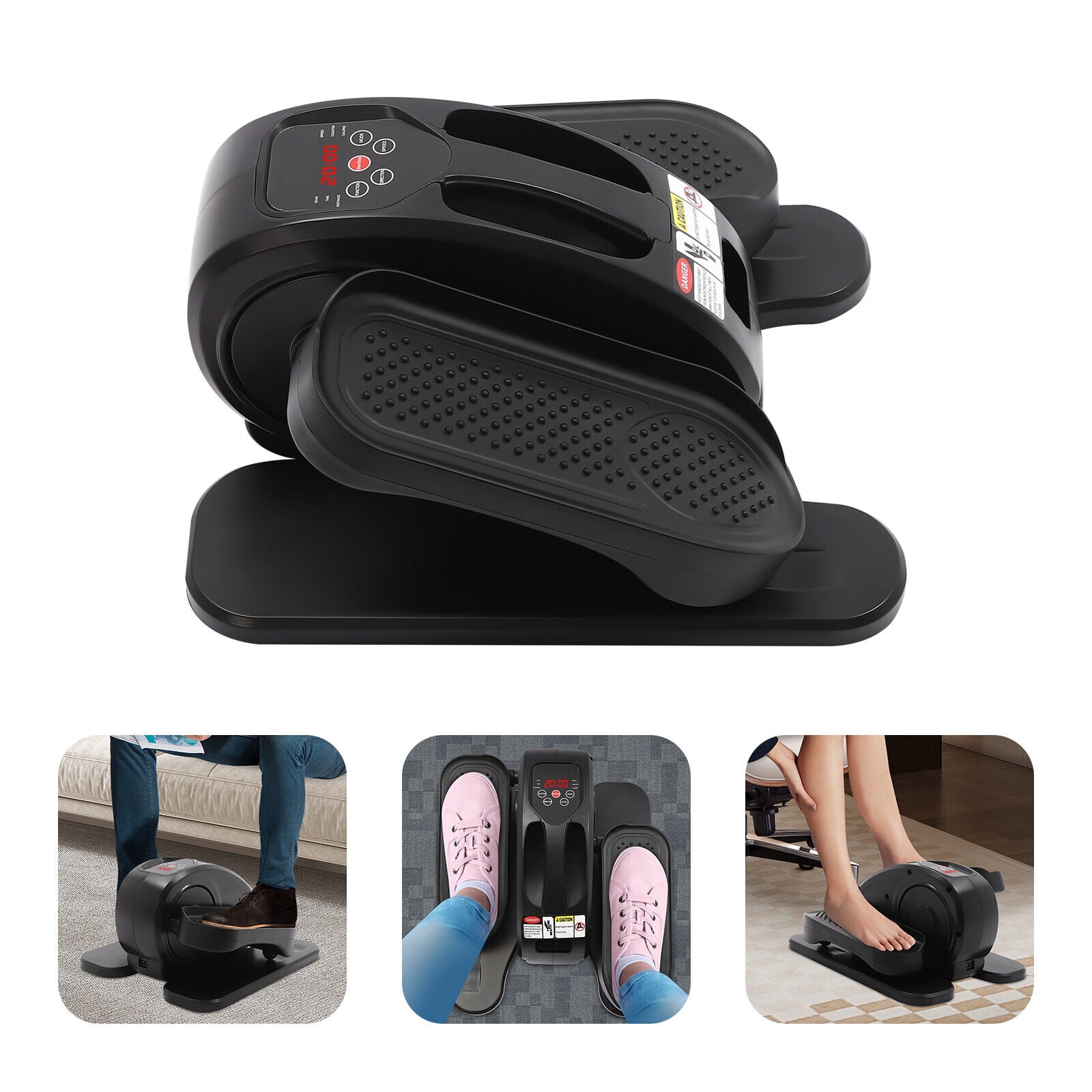 TFCFL Seated Pedal Electric Ellipse Leg Exerciser Under Desk Elliptical Machine+ Remote