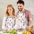 thumbnail image 5 of White Cow Moo Pattern Apron-Garden Aprons for Women with Pockets-Cotton Linen Waterproof Kitchen Cooking Gardening Aprons Adjustable for Kitchen,Cooking,BBQ and Salon 33x27 Inch, 5 of 7