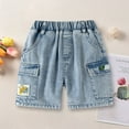 thumbnail image 2 of Shadoumai Toddler Shorts Boys 3t Cartoon Print Elastic Waistband Cotton Jogger Shorts Comfy Soccer Shorts Summer Childrens Jogger Pants, 2 of 6