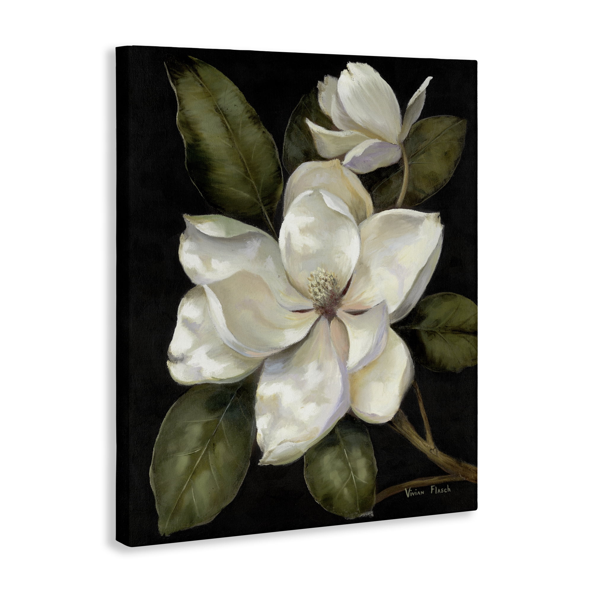 Stupell Industries Blooming Magnolia Buds Canvas Wall Art, design by Nan
