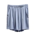 thumbnail image 3 of Bovxnpu Womens Pajama Shorts Sleep Loungewear Bottoms Cotton Short Sleeve Crew Neck Pajama Pockets Sleepwear, 3 of 6