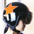 thumbnail image 2 of Universal Windproof 3-Snap Motorcycle Helmet Visor Front Flip Up Visor Wind Shield Lens Replacement for Motorcycle Helmet Sunglasses, 2 of 7
