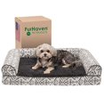 thumbnail image 1 of Furhaven Cama para Perros de Espuma viscoelástica para Perros medianos y pequeños con Refuerzos extraíbles y Funda Lavable, para Perros de hasta 35 Libras - Sofá Decorativo Tejido de Felpa y Kilim del, 1 of 5