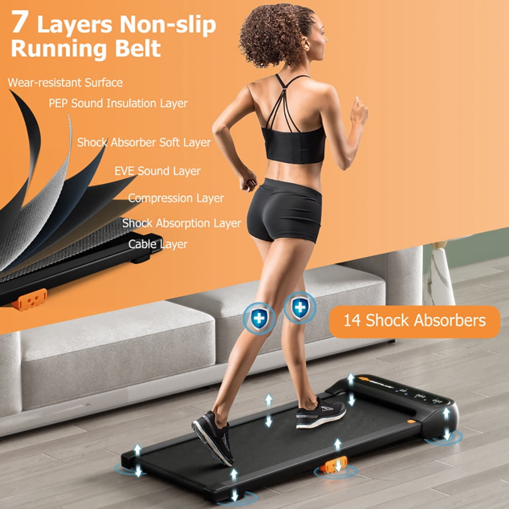 Resenkos Treadmill, Electric Treadmill, Walking Jogging Machine,Under Desk Walking Pad Treadmill for Home/Office with Watch-Like Remote Control