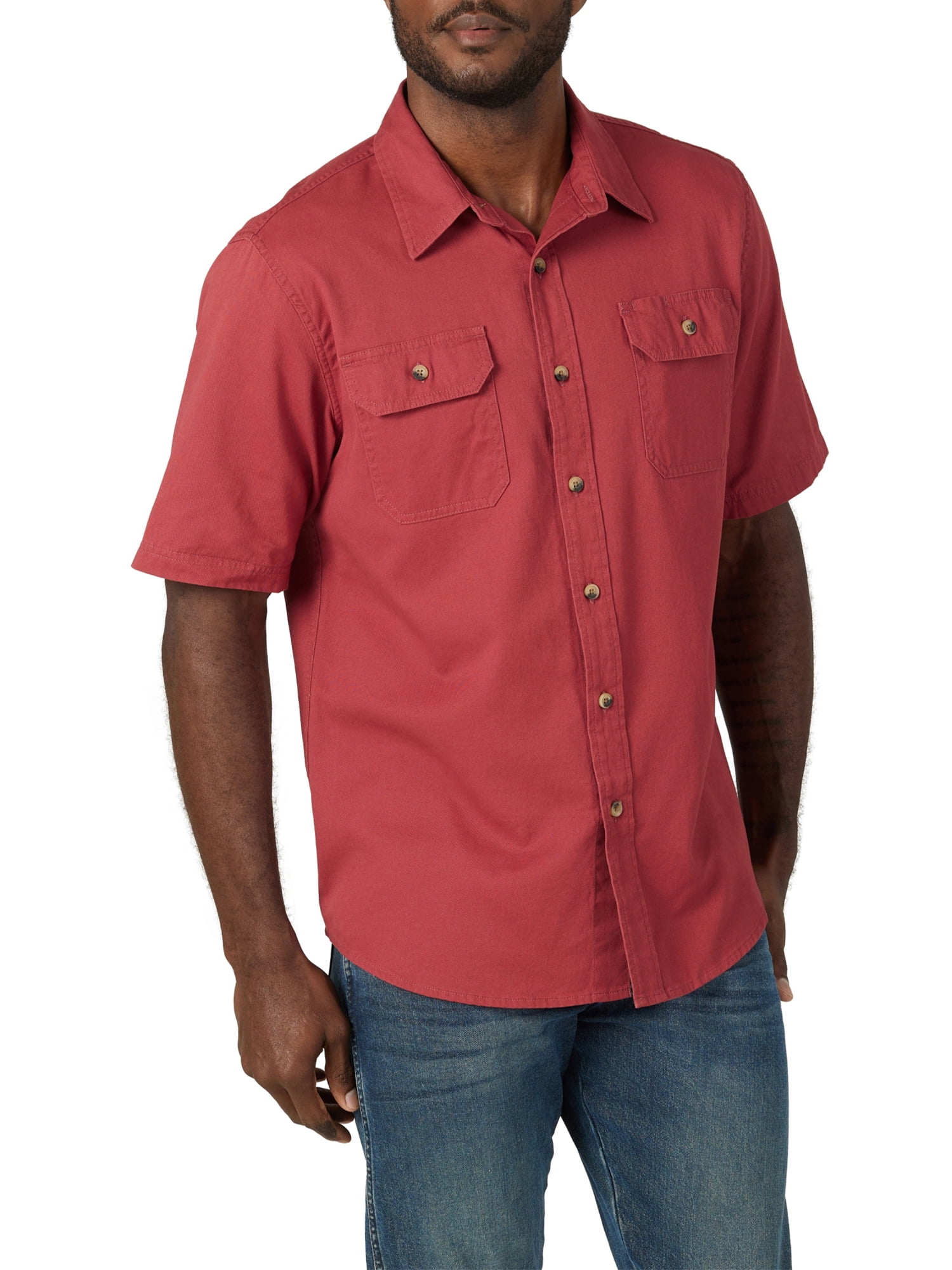 Wrangler Men's Short Sleeve Woven Shirts, Sizes S-5XL 