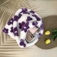 thumbnail image 3 of Bolsa de hombro con estampado de flores de felpa para mujer, de compras de tela cálida de invierno para mujer Tmvgtek Para Estrenar, 3 of 9