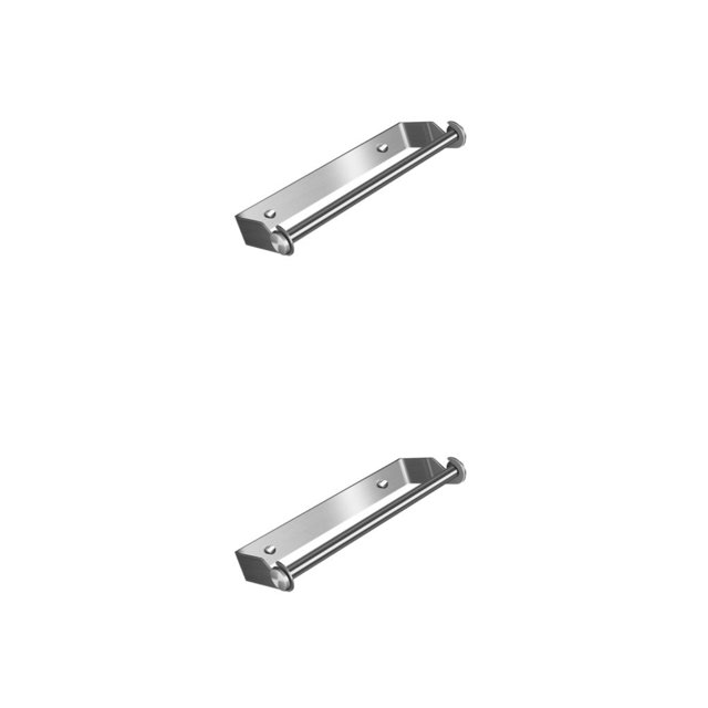 Cateissary Soporte para toallas de papel Montaje en pared Rollo de papel higiénico Colgador de toallas de papel Plateado 2piezas Plata