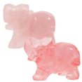 thumbnail image 1 of 2pcs Elephant Statue Crystal Elephant Sculpture Quartz Elephant Figurine Animal Shaped Decoration, 1 of 8