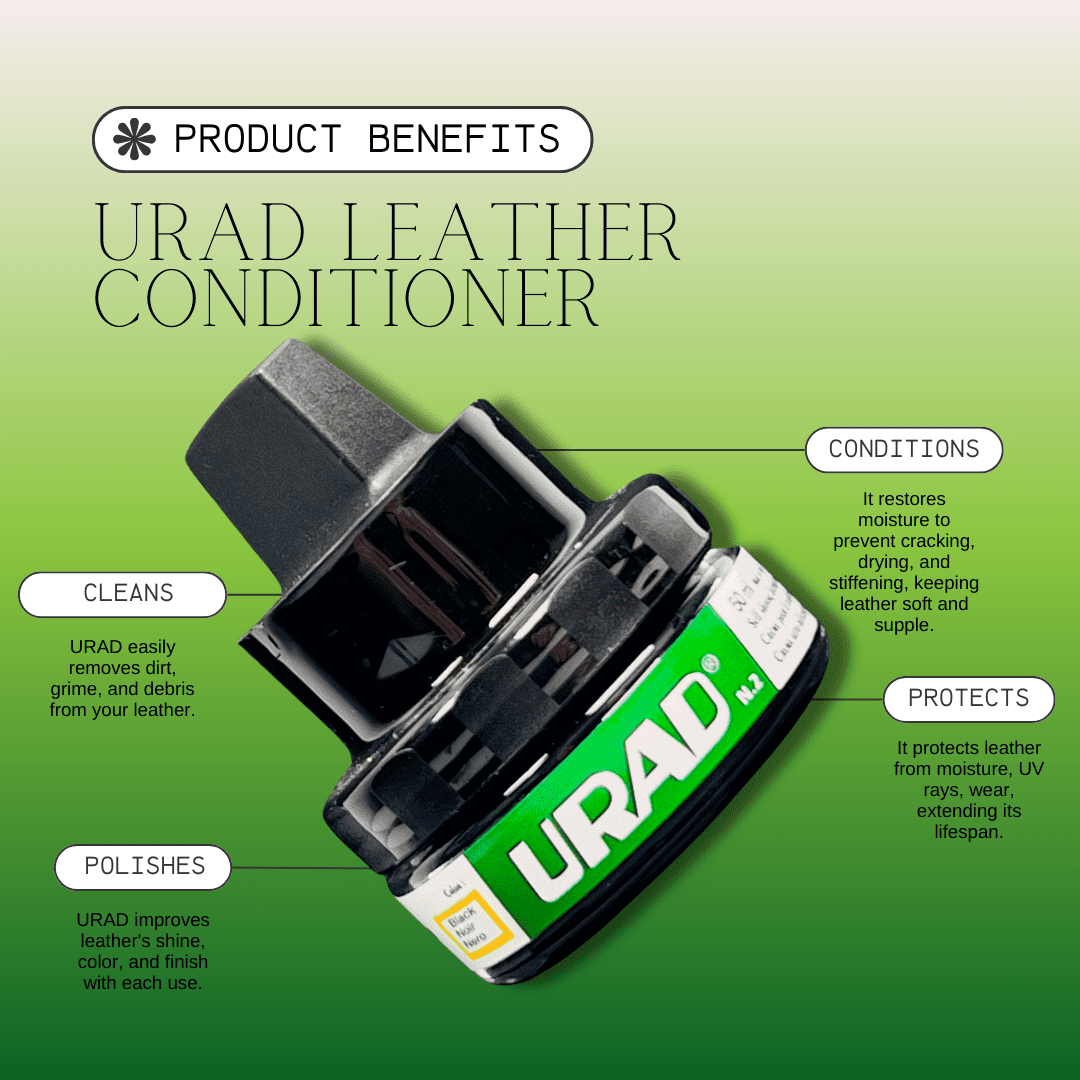 URAD Black One Step All-in-One Leather Conditioner in 50ml Jar