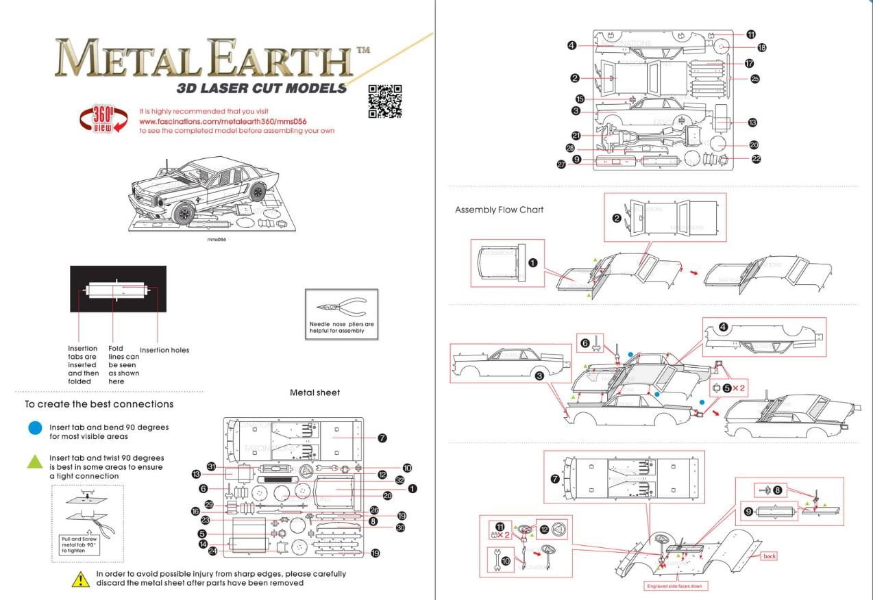 metal earth ford mustang