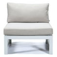 thumbnail image 3 of LeisureMod Chelsea 6-Piece Outdoor Patio Sectional White Aluminum With Beige Cushions, 3 of 15