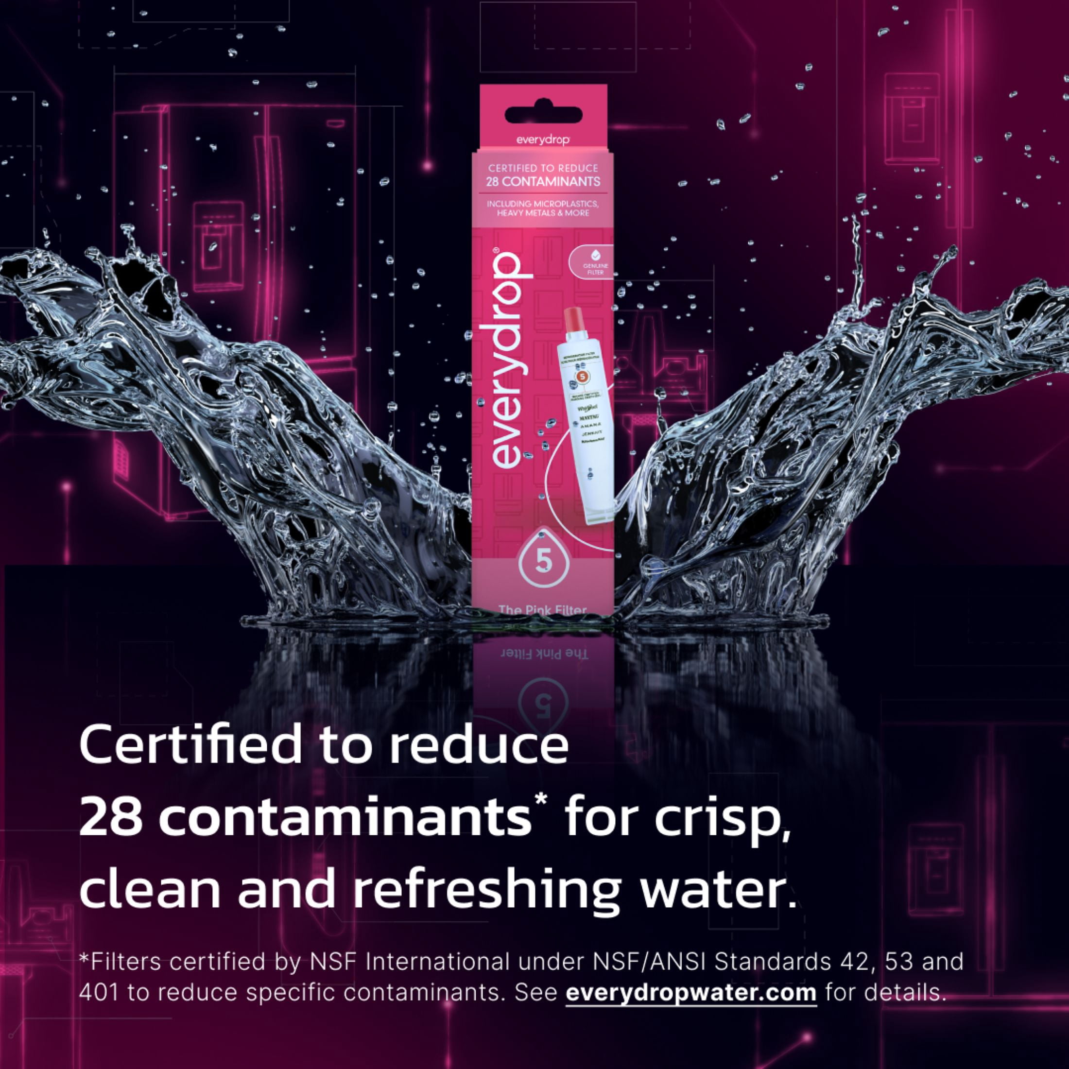 everydrop by Whirlpool Ice and Water Refrigerator Filter 5, EDR5RXD1, Single-Pack