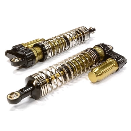 Integy RC Toy Model Hop-ups C25982BLACK Piggyback Off-Road Shock for 1/10 Scale with Progressive Square Spring (L=106mm)