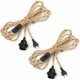thumbnail image 1 of pares de cable de lámpara de cuerda de cáñamo de 4,5 m, interruptor de enchufe E27 con cable de cable de bombilla, para lámpara colgante de bricolaje, lámpara colgante industrial, lámpara de araña, enchufe de cable eléctrico vintage, 1 of 5