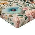thumbnail image 2 of Ambesonne Leopard Print Fitted Sheet, Wild Springtime Bloom, Twin Size, Blush Pale Brown Blue, 2 of 3