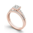 thumbnail image 3 of 1/2 Carat T.W. Diamond 10kt Rose Gold Square-Shape Cluster Engagement Ring Set, 3 of 5