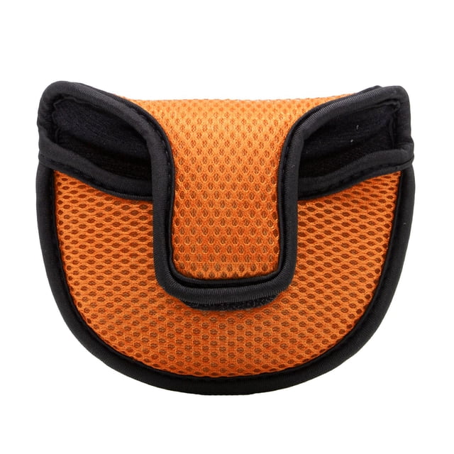 Couvre-Maillet de Golf Portable Couvre-Chef Protège Clubs pour Hommes Femmes Cadeau Orange
