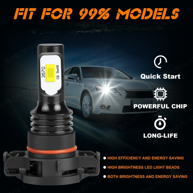 2504 LED Fog Light Bulb for 2011 2012 2013 2014 Dodge Challenger -  Walmart.com
