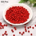 thumbnail image 3 of Uxcell 500 Pcs Natural Wooden Beads for Crafts Jewelry, Red (8 x 7mm, 3mm Hole), 3 of 5
