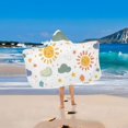 thumbnail image 2 of Yayeee Kids Hooded Towels Toddler Soft Absorbent Beach Bathing Wrap 50" x 23.5", Rainbows Pattern, 2 of 5