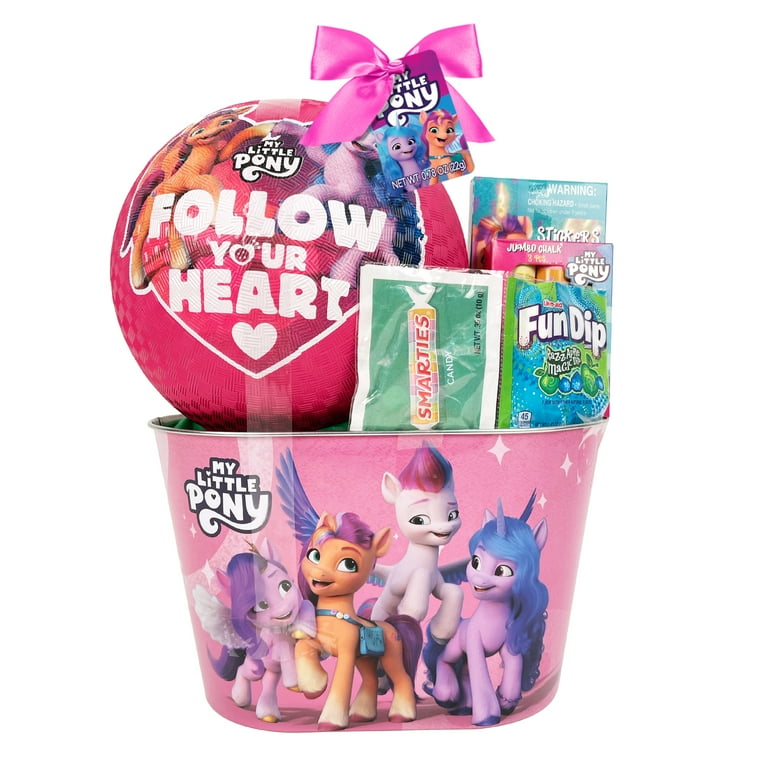 Justice League or My Little Pony Single Ball Tin with Candy Easter Gift Set Walmart