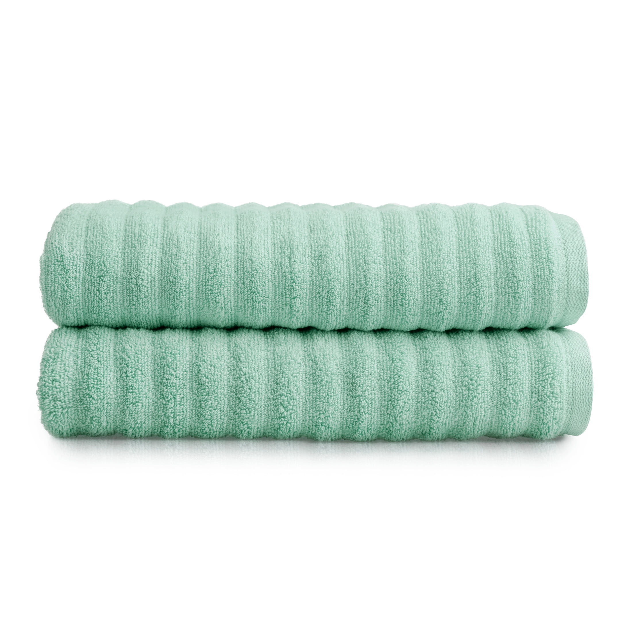 Mainstays Performance Textured Bath Sheet 2-Piece Set, Mint